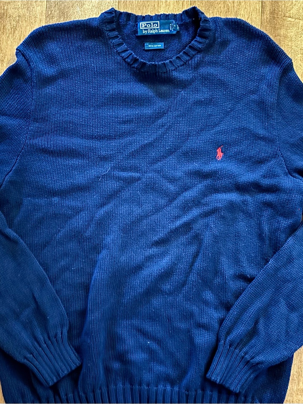 Vintage 90s Polo Ralph Lauren Navy Sweater L
